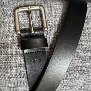 Fossil Black Leather Men's Belt